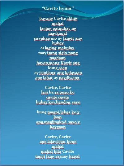 cavite hymn